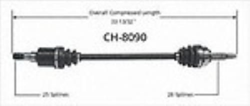 Pacifica Drivers Side REAR AXLE SurTrack CH8090 CV Joint Half Shaft