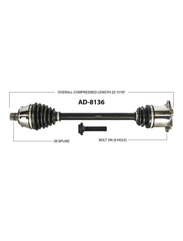 AD8136 Conjunto completo del eje CV del lado del conductor Nuevo