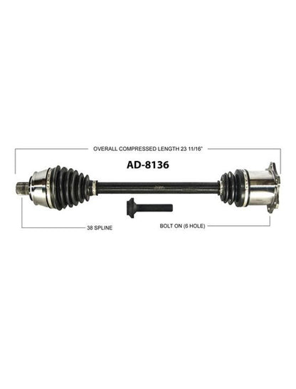 AD8136 Conjunto completo del eje CV del lado del conductor Nuevo