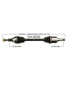 CH8230 07-08 Pacifica 3.8L D/S FWD & AWD CV Shaft Axle Complete Assembly