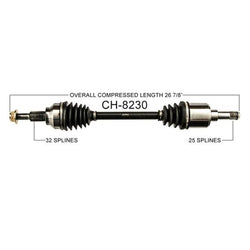 CH8230 07-08 Pacifica 3.8LD/S FWD y AWD CV Eje Eje Conjunto completo Nuevo