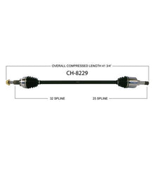 CH8229 08-10 Town Grand Caravan 3.3L P/S CV Shaft Axle Complete Assembly