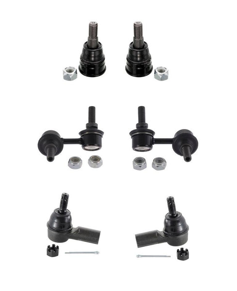 Fits ELEMENT 03-11 Front Lower Ball Joints Sway Bar Links & Outer Tie Rods 6Pc