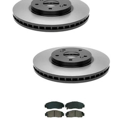 Front Brake Rotors & Ceramic Pads For 2007-2010 Honda Accord V6 09-10 Acura TSX