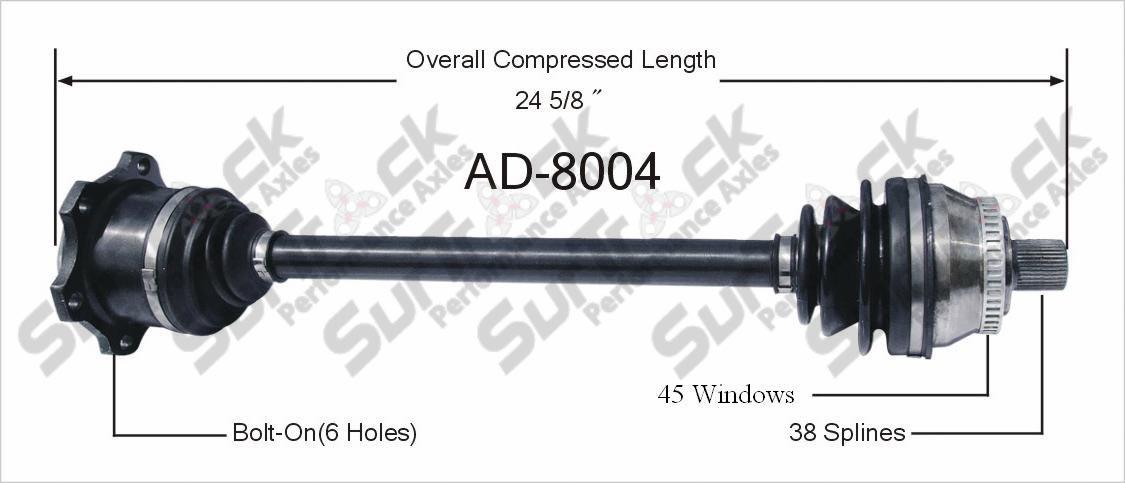 Audi Volkswagen CV Drive Joint Half Shaft Premium Quality