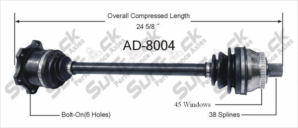 Audi Volkswagen CV Drive Joint medio eje nuevo calidad premium