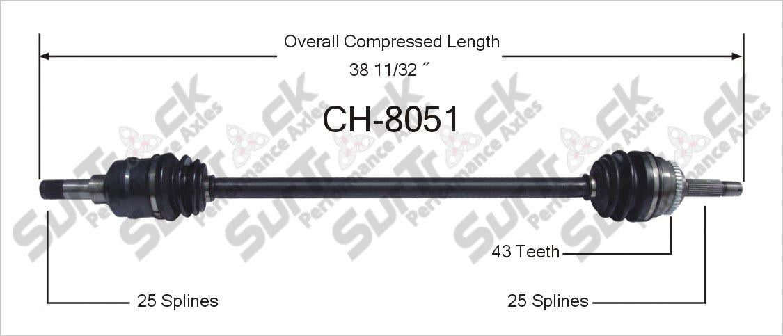 CH-8051 CV Drive Axle Shaft  Premium Quality