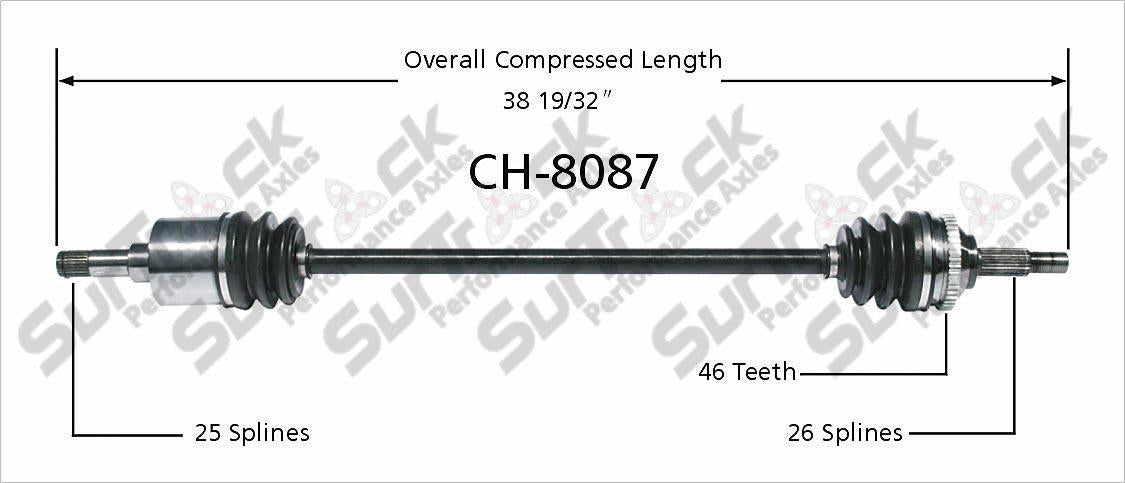 CH-8087 CV Drive Axle Shaft Brand New Premium Quality