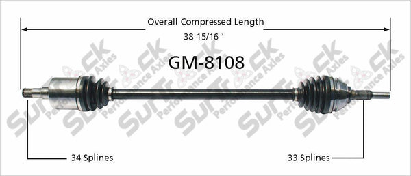 GM Chevrolet CV Drive Axle Shaft Brand New Premium Quality