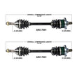 02-4 Arctic Cat 250 300 375 400 4X4 Frt L & R CV Axle Shaft Complete New ARC7001