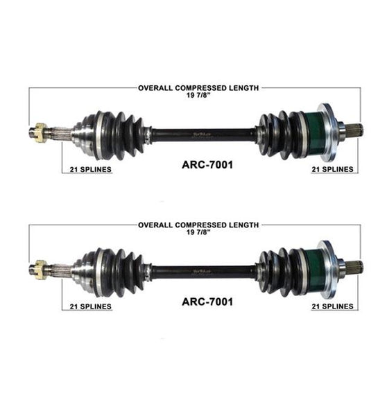 02-4 Arctic Cat 250 300 375 400 4X4 Frt L & R CV Axle Shaft Complete New ARC7001