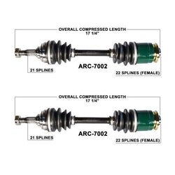 Arctic Cat 250 300 4X2 4X4 Rear L & R CV Axle Shaft Complete ARC7002