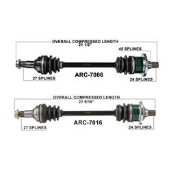 Arctic Cat 400 450 500 4X4 Frt L & R CV Axle Shaft Complete ARC7006 7016