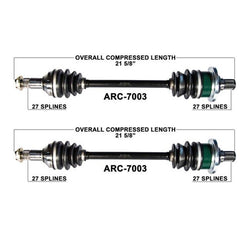 Arctic Cat 400 500 550 4X2 4X4 Rear L & R CV Axle Shaft Complete New ARC7003