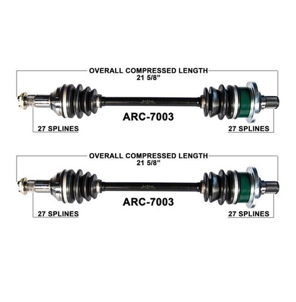 Arctic Cat 400 500 550 4X2 4X4 Rear L & R CV Axle Shaft Complete New ARC7003