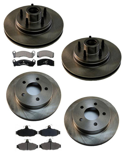 Brand New Front & Rear Rotors & Pads fits for Lincoln Mark VII 91-1992