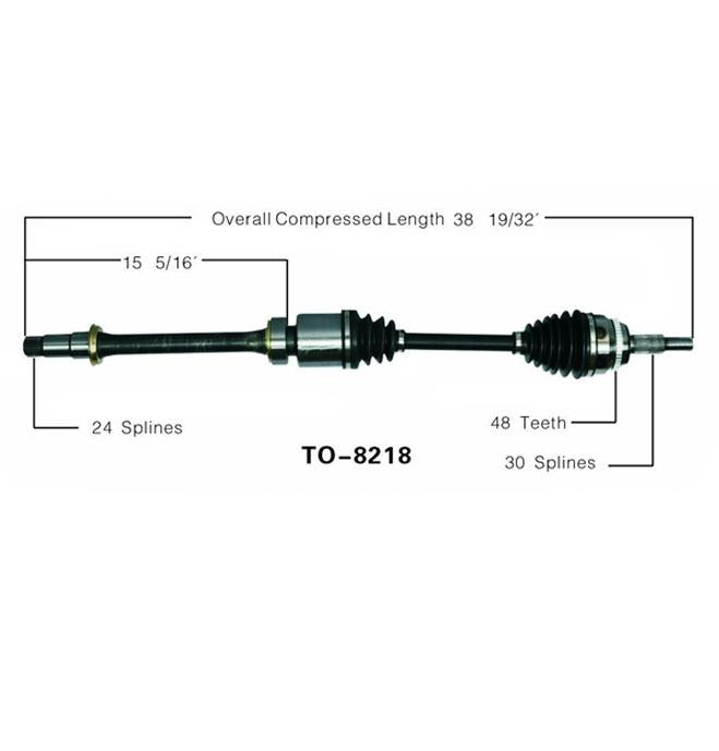 RX400H Highlander Hybrid Passengers Side SurTrack TO-8218 CV Axle Shaft