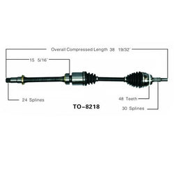 RX400H Highlander Hybrid Passengers Side SurTrack TO-8218 CV Axle Shaft