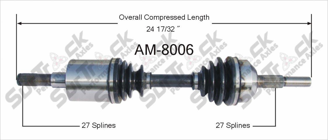 Front Driver Side CV Drive Axle Shaft Fits for 02-06 Jeep Liberty