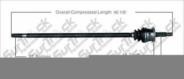 Front Passenger Side CV Drive Axle Shaft Fits for 1999-04 Jeep Grand Cherokee