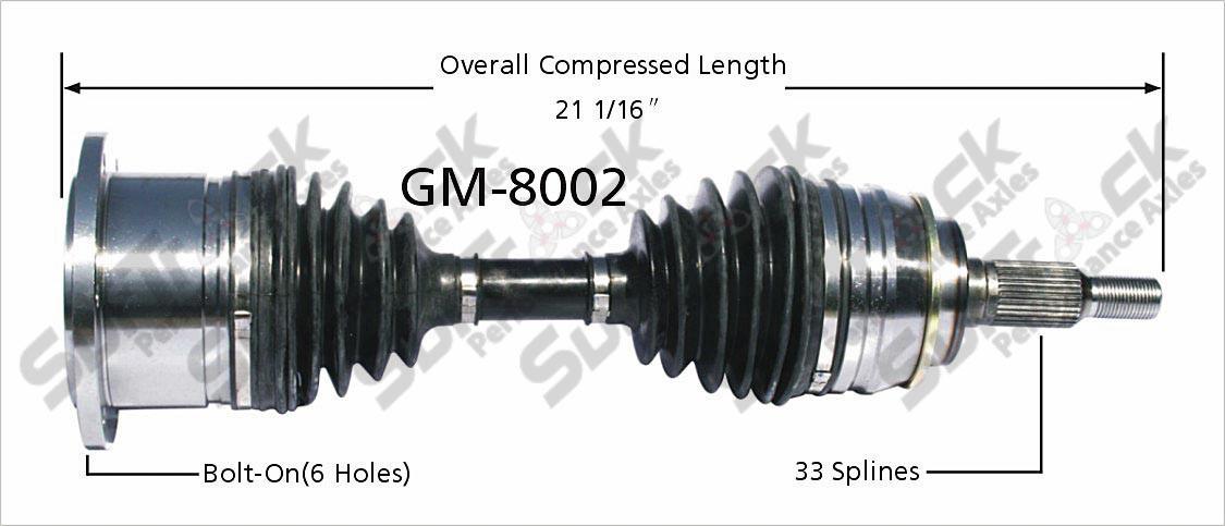 88-00 Chevrolet GMC Trucks W/O ABS Front Left or Right Side CV Drive Axle Shaft