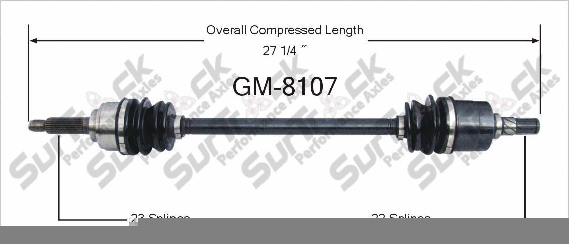 1989-94 Geo Metro Front Driver Side CV Drive Axle Shaft Constant Velocity