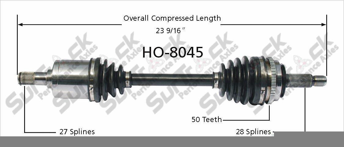 1990-93 Honda Accord Front Passenger Side CV Drive Axle Shaft Constant Velocity