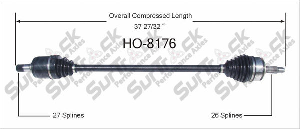 2003-07 Honda Accord Front Passenger Side CV Drive Axle Shaft Constant Velocity