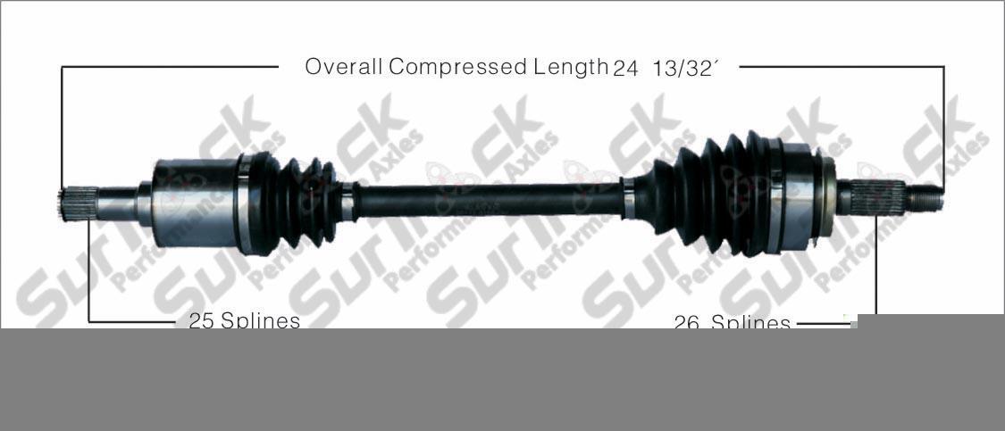 2006-11 Honda Civic 1.8L A/T Front Driver Side CV Drive Axle Shaft