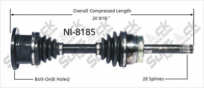 Front Left Right Side CV Drive Axle Shaft For Infiniti QX4 Nissan D21 Pathfinder