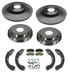 Rotores de disco Tambores Pastillas de freno Zapatas de freno Kit de resorte para Jeep Patriot 08-13
