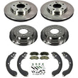 Front Rotors 276MM 10 3/4 Inch & Rear Drums Pads Shoes Fits 07-12 Dodge Caliber