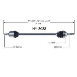 Eje CV del lado del pasajero SurTrack HY-8088 