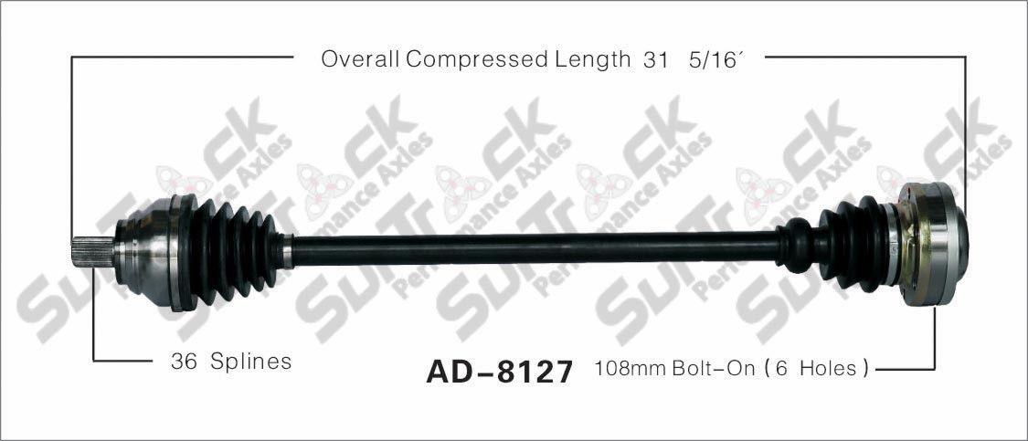 SurTrack AD-8127 Passengers Side CV Axle Shaft ( Check Info )