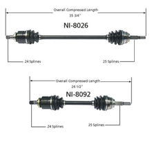 Sure Trac P/S & D/S CV Drive Axle Shaft NI8092 NI8026