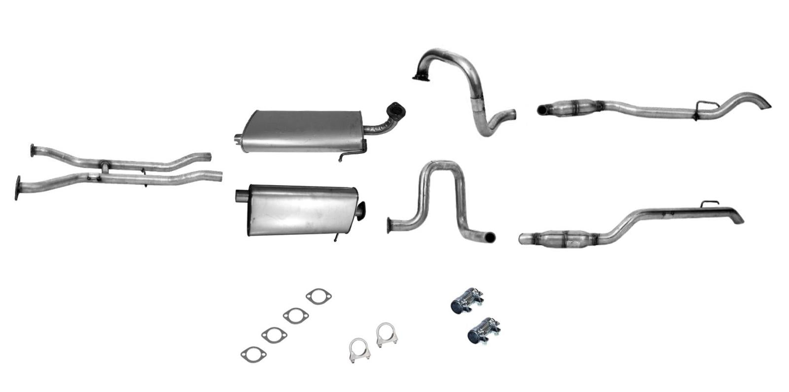 Se adapta al sistema de tubo de escape de silenciador doble Lincoln Town Car 2003-2011 H