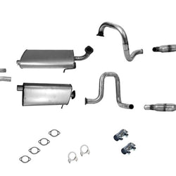 Se adapta al sistema de tubo de escape de silenciador doble Lincoln Town Car 2003-2011 H