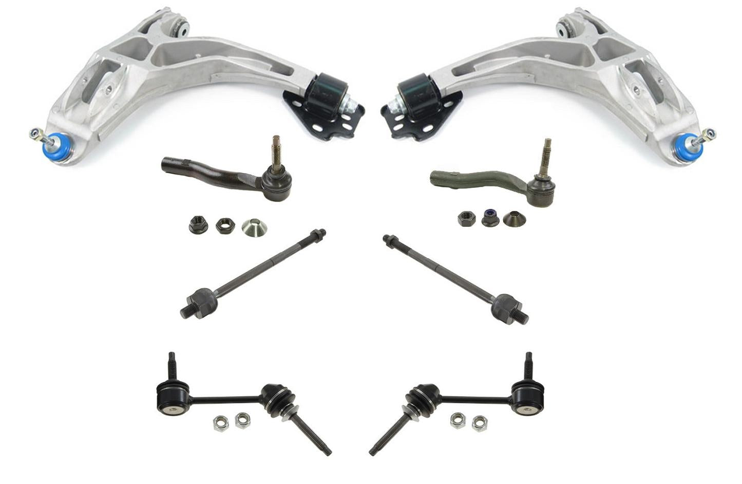 For 2003 2006 Lincoln Town Car Lower Control Arms Sway Bars & Tie Rods 6pc Kit