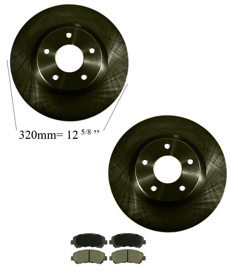 2007-2008 Sentra SER Spec V Front Brake Rotors Ceramic Pads 31513 CD1338