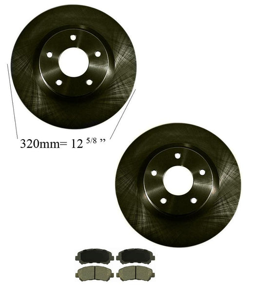 2007-2008 Sentra SER Spec V Rotores de freno delantero Pastillas de cerámica 31513 CD1338