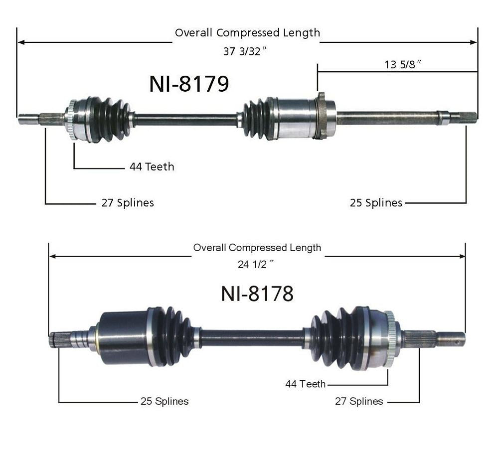 P/S D/S Front CV Drive Axle Shaft 99-02 Base Model Fits Infiniti G20 No Touring
