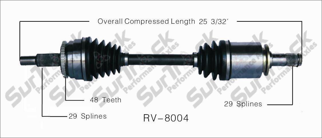 SurTrack RV-8004 Lado del conductor NUEVO eje CV 