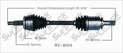 SurTrack RV-8004 Lado del conductor NUEVO eje CV 