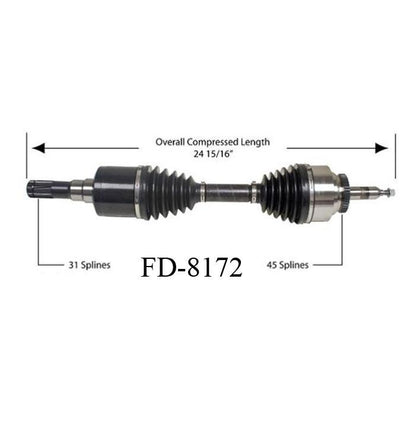 SurTrack FD-8172 F150 Expedition Navigator Lado del conductor Nuevo eje CV