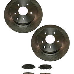 Rotores de freno de disco trasero con pastillas de freno para Nissan Altima 02-15 y Maxima 04-08