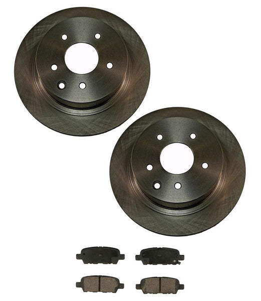 Rotores de freno de disco trasero con pastillas de freno para Nissan Altima 02-15 y Maxima 04-08