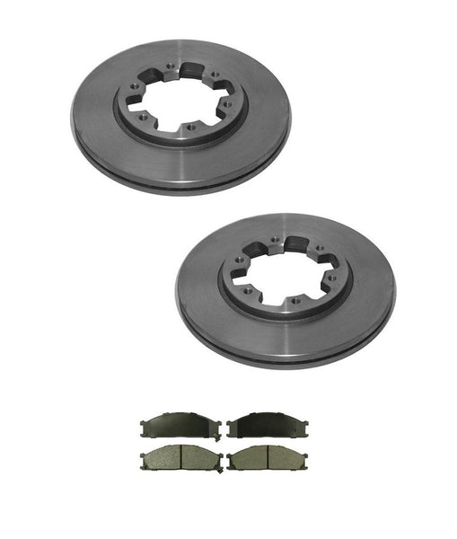Fits Nissan Frontier 98-02 & D21 86-97 4 Wheel Drive Front Rotors & Brake Pads