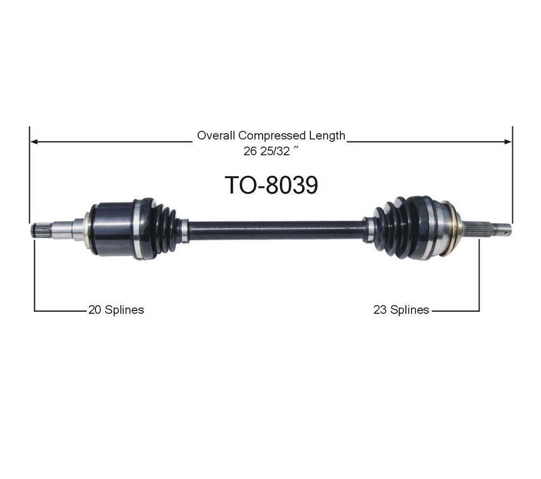TERCEL 1983-1988 CV Axle Shaft Passengers Side