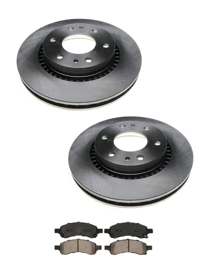 Se adapta a rotores de freno de disco delantero y pastillas de cerámica para Chevrolet Trailblazer 06-09, 3 piezas