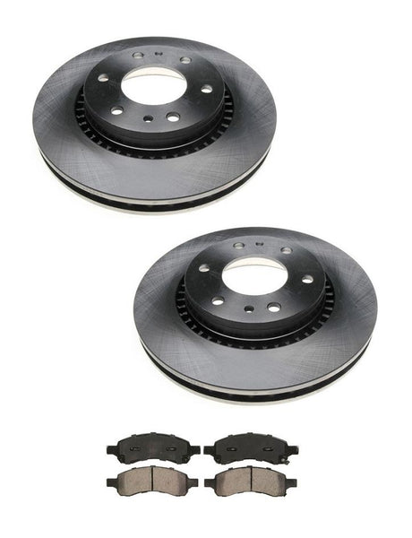 Fits For 06-09 Chevrolet Trailblazer Front Disc Brake Rotors & Ceramic Pads 3pc